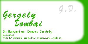 gergely dombai business card